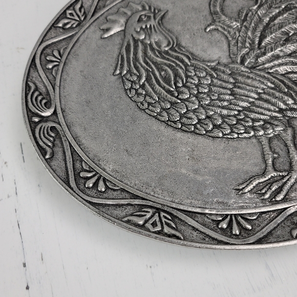 Carson Statesmetal Rooster Oval Platter Plate - Picture 15 of 16